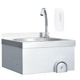 VidaXL sink with tap and soap dispenser stainless steel