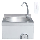 VidaXL sink with tap and soap dispenser stainless steel