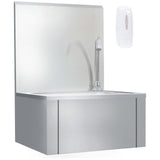 VidaXL sink with tap and soap dispenser stainless steel