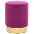 Vidaxl kruk fluweel 28 x 36 cm paars en goudkleurig