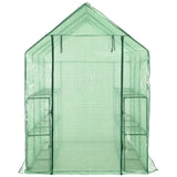 Vidaxl Walk -in greenhouse with 12 shelves 143x214x196 cm steel