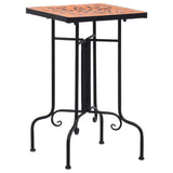 Vidaxl side table mosaic ceramic terracotta -colored