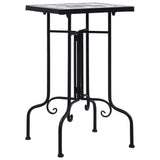 Vidaxl side table mosaic ceramic black and white