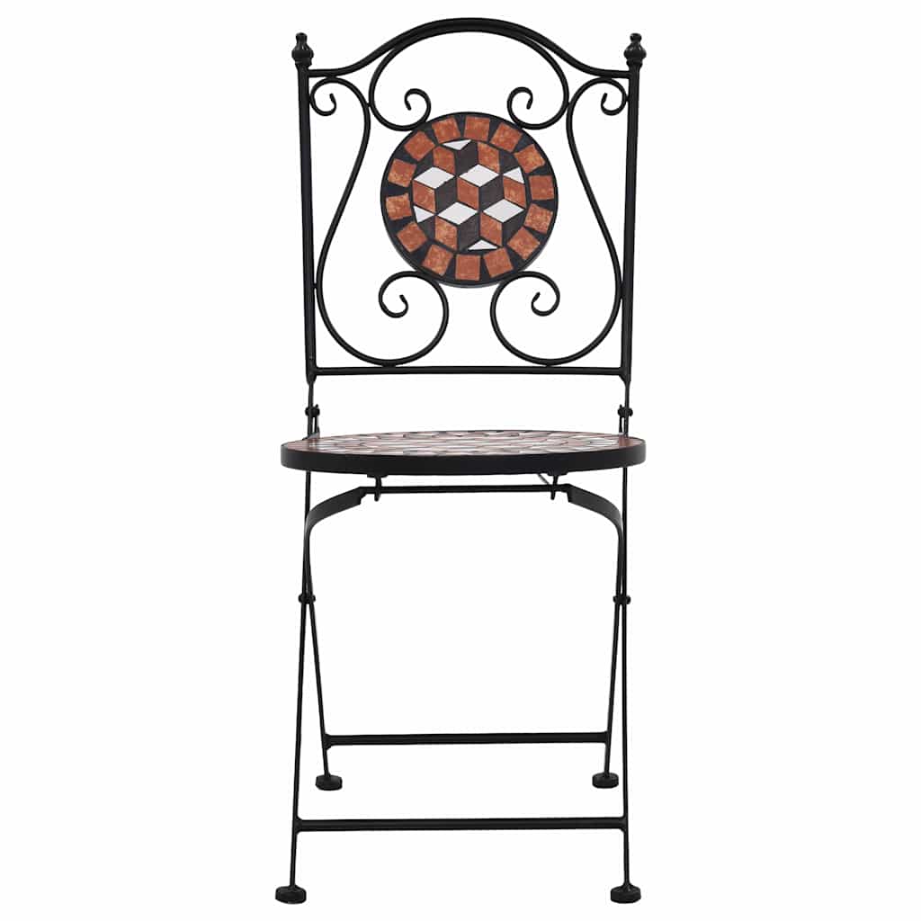 Vidaxl bistrostoelen mozaïek 2 st keramiek bruin