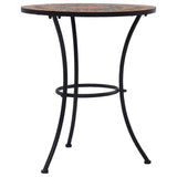 Vidaxl bistrotafel mozaïek 60 cm keramiek oranje en grijs