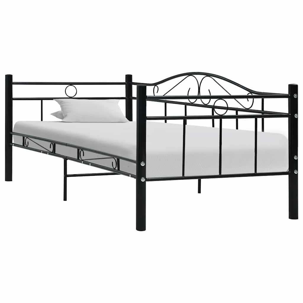 Vidaxl bedbank metaal zwart 90x200 cm