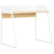 Vidaxl bureau 90x60x88 cm wit en eikenkleurig