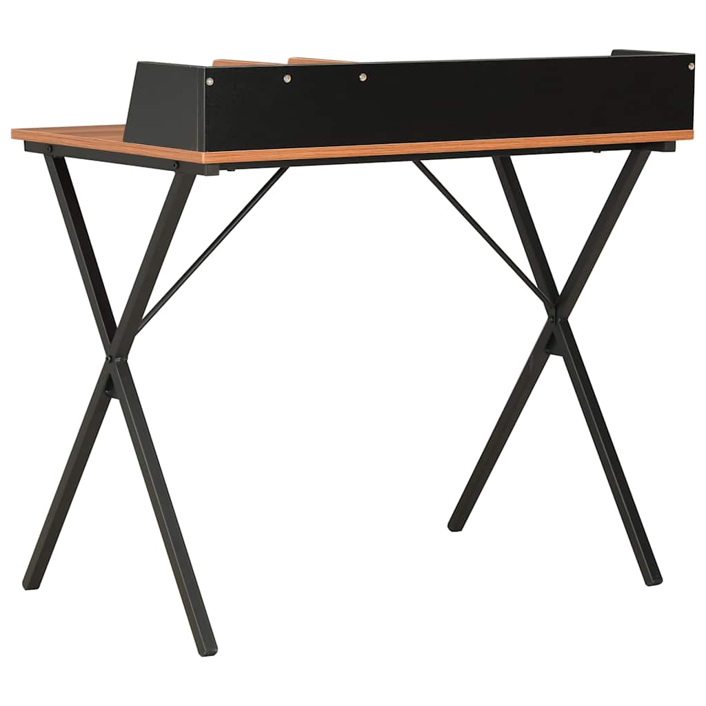 Vidaxl bureau 80x50x84 cm zwart en bruin