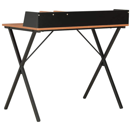 Vidaxl bureau 80x50x84 cm zwart en bruin
