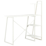 Vidaxl bureau met schappen 102x50x117 cm wit