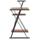 Vidaxl bureau met schap 116x50x93 cm zwart en bruin