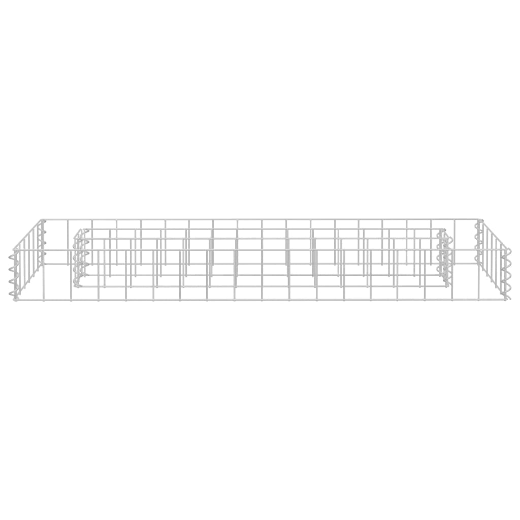 Plantador Vidaxl Gabion Insentado 90x30x10 cm de acero galvanizado