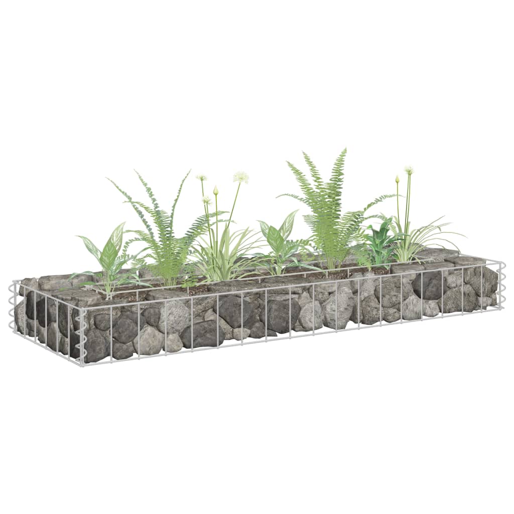 Vidaxl Gabion Planter insenté 90x30x10 cm en acier galvanisé