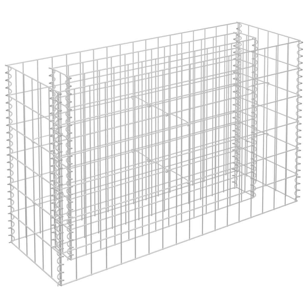 VidaXL Gabion Planter Insented 90x30x60 Cm Galvanized Steel