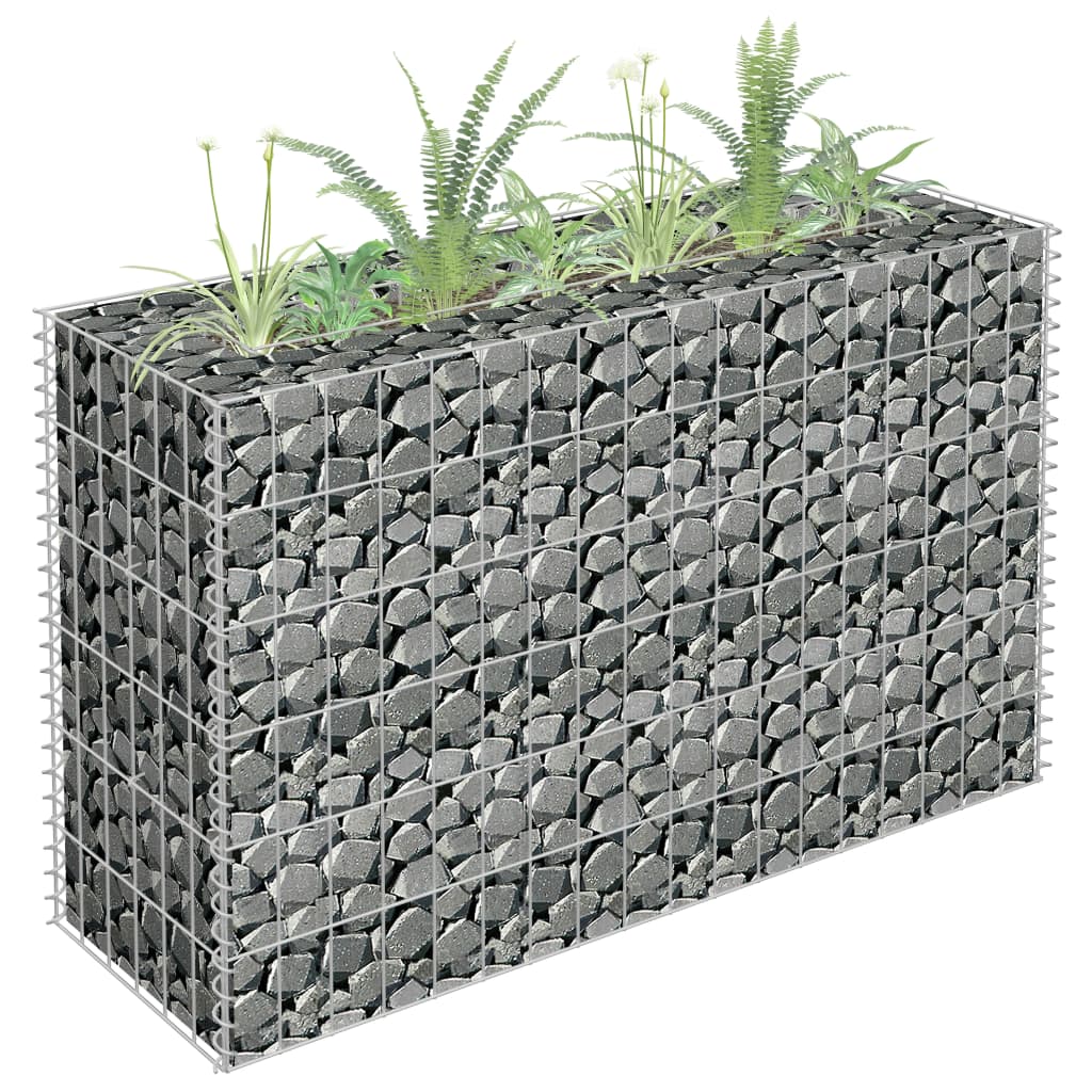 Vidaxl Gabion fioriera da 90x30x60 cm in acciaio zincato