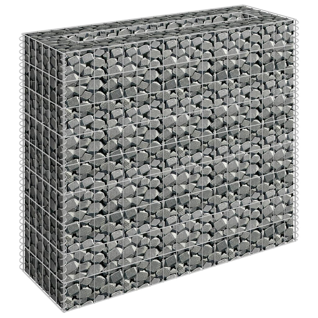 Vidaxl Gabion fioriera da 90x30x90 cm acciaio zincato