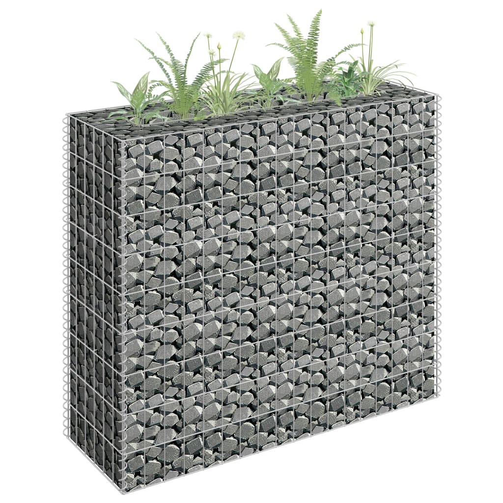 Vidaxl Gabion Planter insenté 90x30x90 cm en acier galvanisé