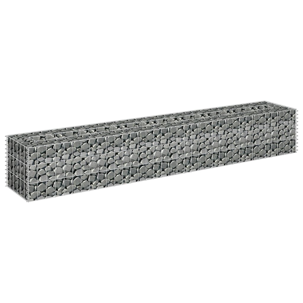 Vidaxl Gabion Planter elevado 180x30x30 cm de acero galvanizado