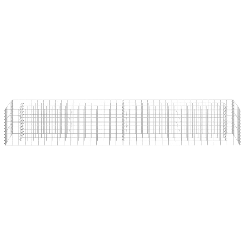 Vidaxl gabion plantenbak verhoogd 180x30x30 cm gegalvaniseerd staal