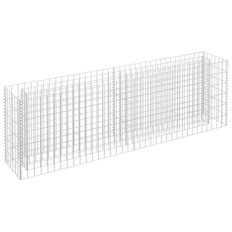 Vidaxl gabion plantenbak verhoogd 180x30x60 cm gegalvaniseerd staal