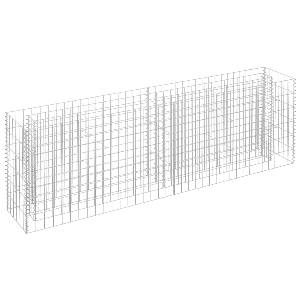 Vidaxl Gabion Planter hevet 180x30x60 cm galvanisert stål