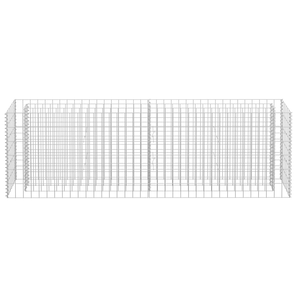 Vidaxl gabion plantenbak verhoogd 180x30x60 cm gegalvaniseerd staal