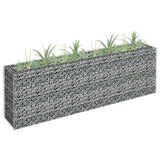 Vidaxl gabion plantenbak verhoogd 180x30x60 cm gegalvaniseerd staal
