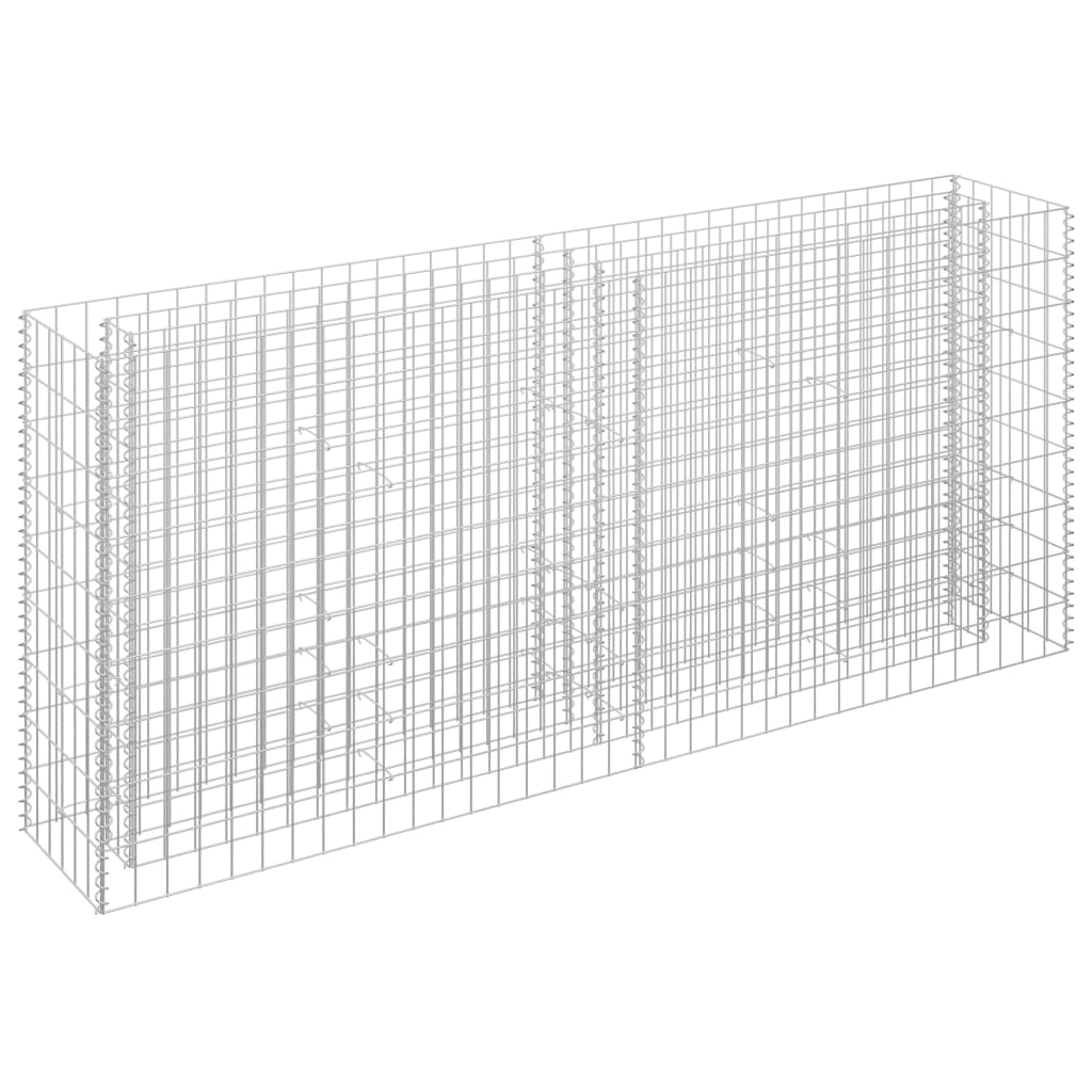 Vidaxl Gabion -Pflanzer erhöht 180 x 30 x 90 cm verzinkter Stahl