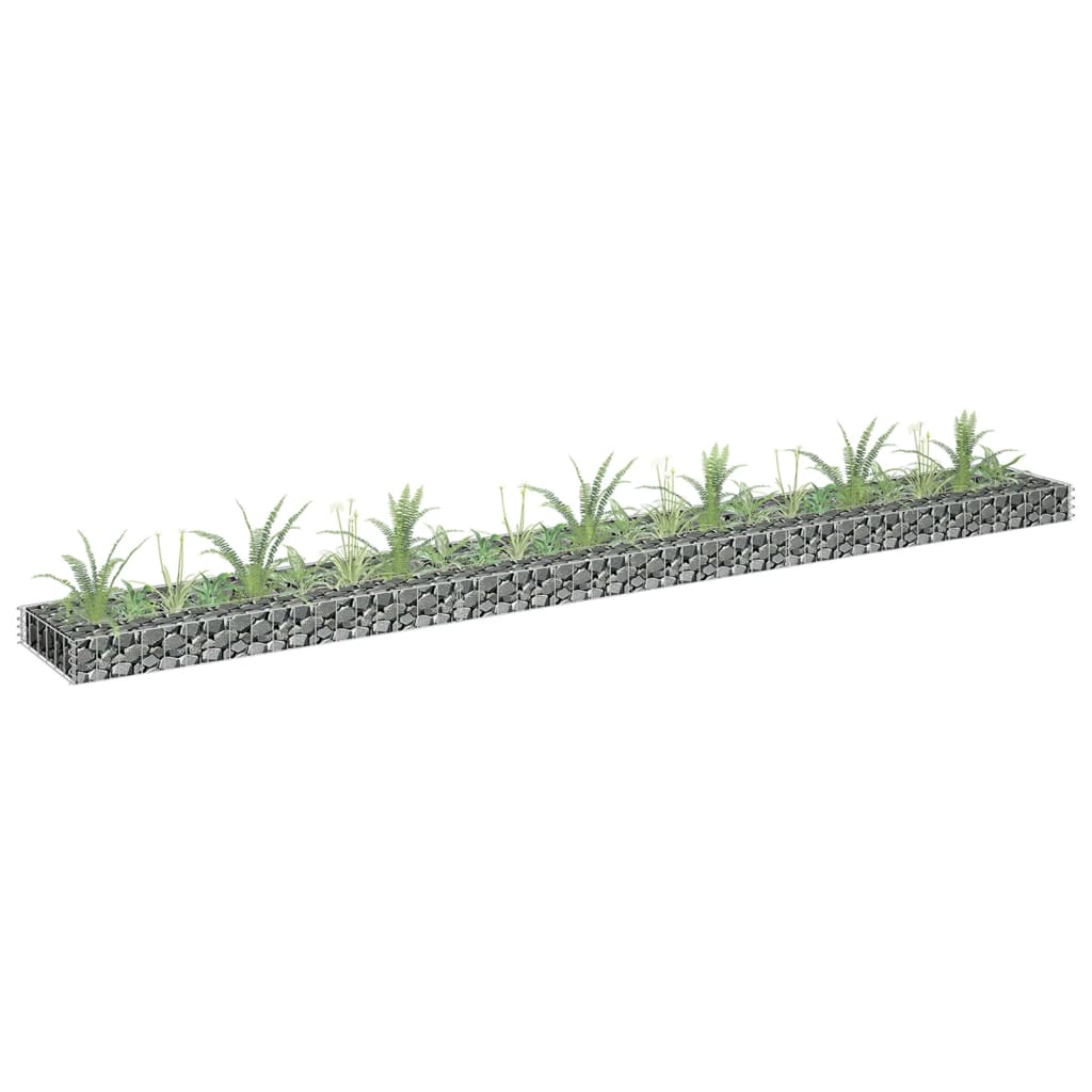 Vidaxl Gabion Planze erhéicht 27033310 cm gala galvaniséiert Stol