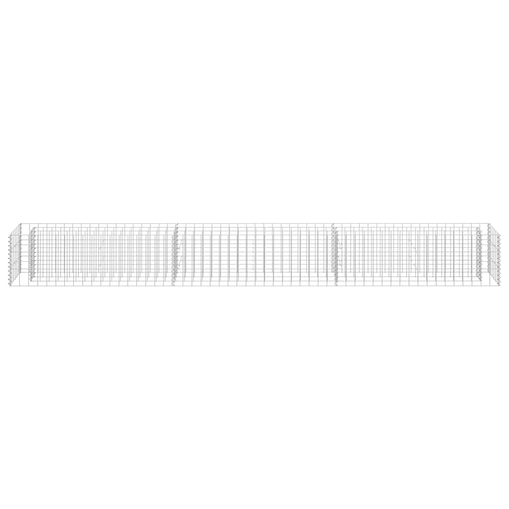 Vidaxl gabion plantenbak verhoogd 270x30x30 cm gegalvaniseerd staal