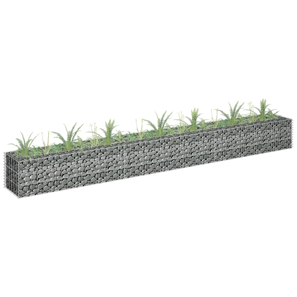 Vidaxl gabion plantenbak verhoogd 270x30x30 cm gegalvaniseerd staal