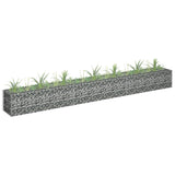 Vidaxl Gabion Planter økte 270x30x30 cm galvanisert stål