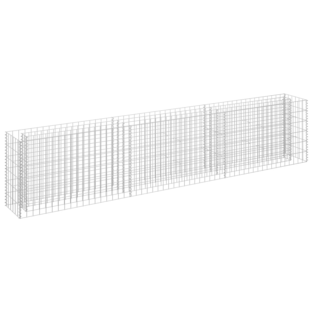 Vidaxl Gabion Planter elevado 270x30x60 cm de acero galvanizado