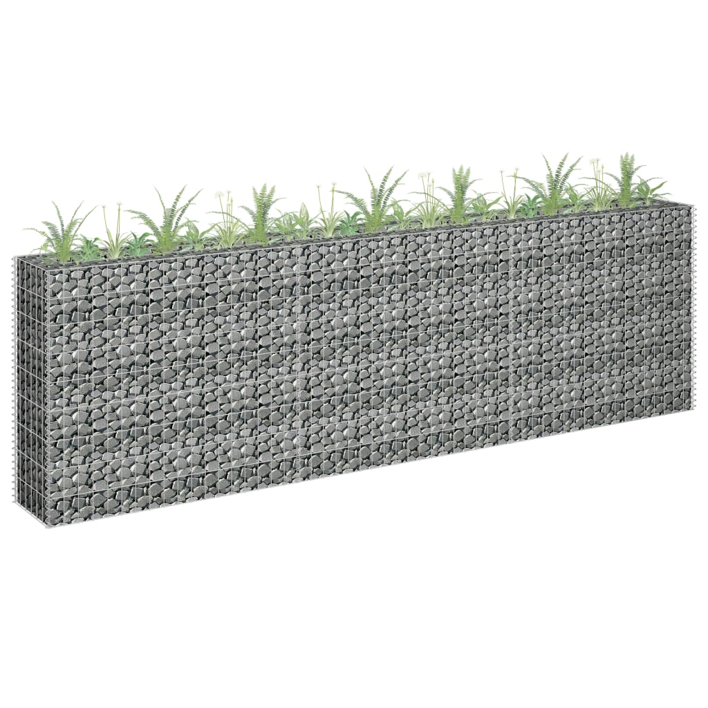 Vidaxl Gabion Planter hevet 270x30x90 cm galvanisert stål