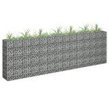 Vidaxl Gabion Planter hævet 270x30x90 cm galvaniseret stål