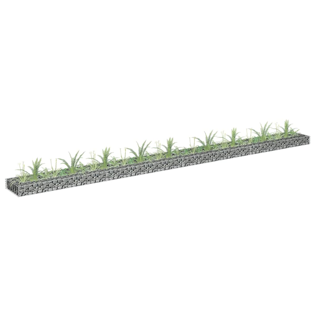 Vidaxl Gabion fioriera da 360x30x10 cm acciaio zincato