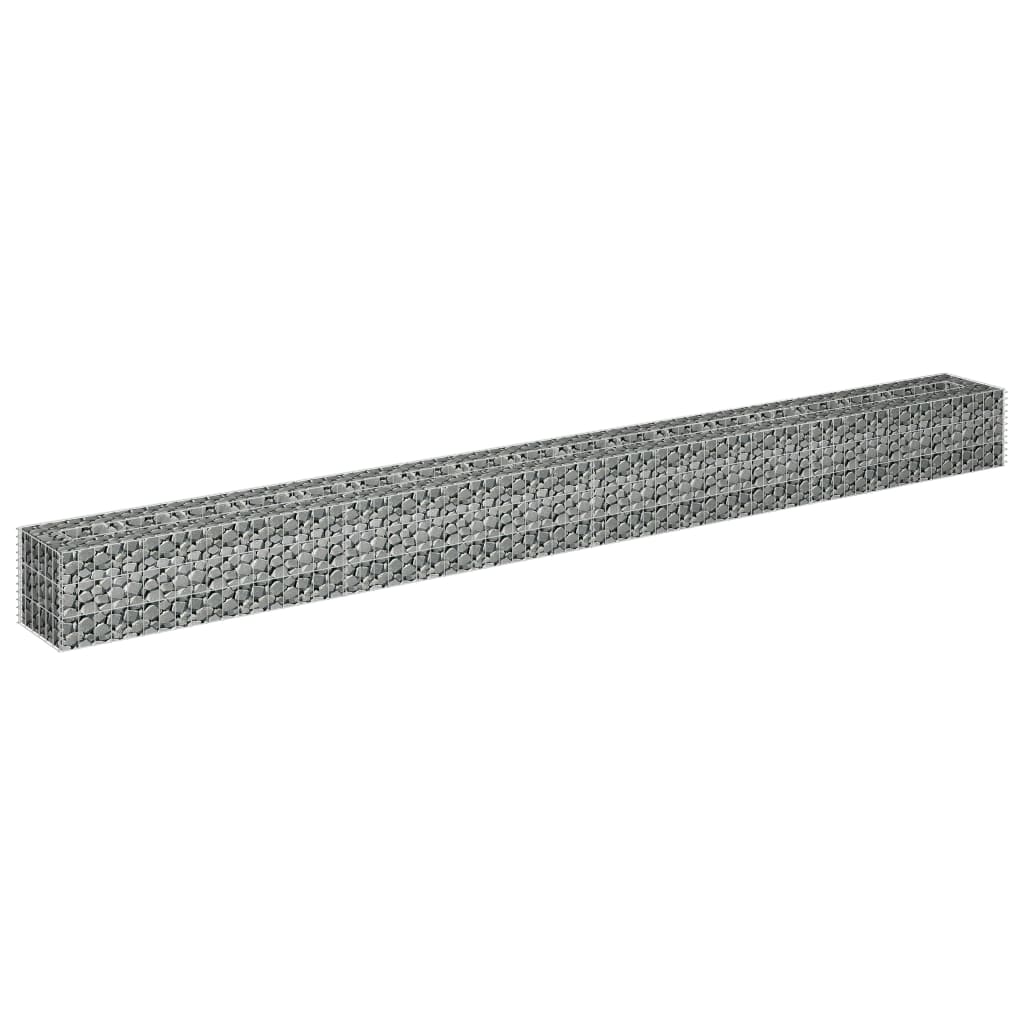 VidaXL Gabion Planter Insented 360x30x30 Cm Galvanized Steel