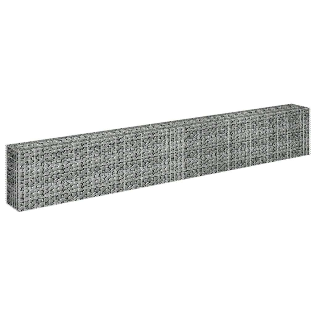 Vidaxl Gabion Planter Insented 360x30x60 cm galvanisert stål