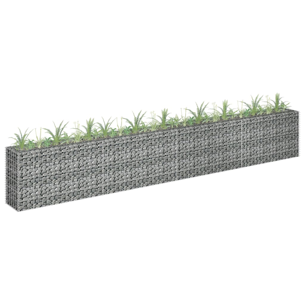 Vidaxl Gabion Planter insenté 360x30x60 cm en acier galvanisé