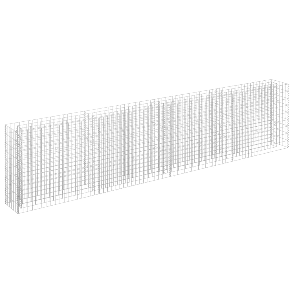 Vidaxl Gabion Planter hevet 360x30x90 cm galvanisert stål