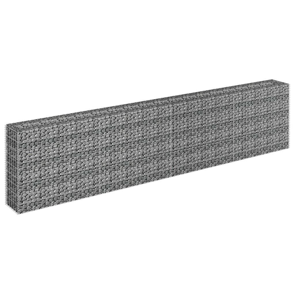 Vidaxl Gabion Planter elevado 360x30x90 cm de acero galvanizado