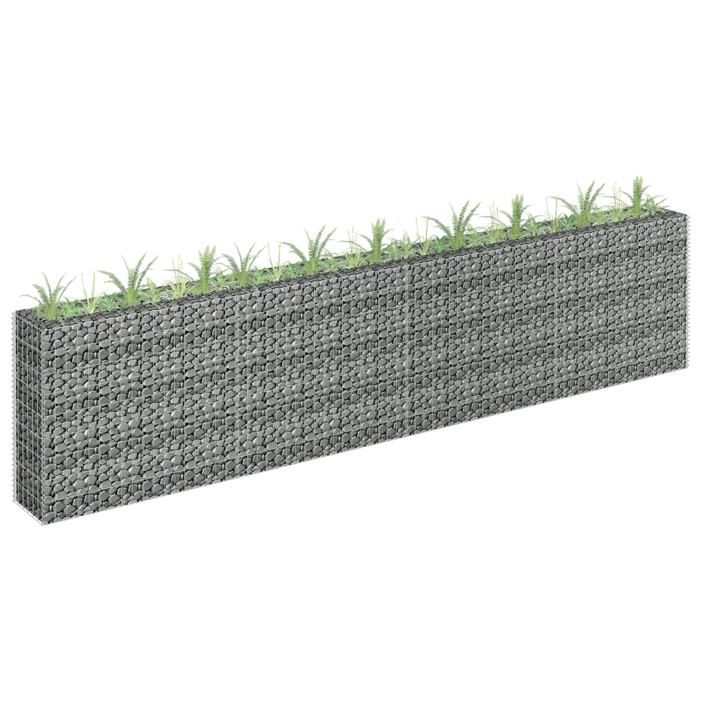 Vidaxl Gabion Planter hevet 360x30x90 cm galvanisert stål