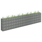 Vidaxl Gabion -Pflanzer erhöhte 360 ​​x 30 x 90 cm verzinkte Stahl