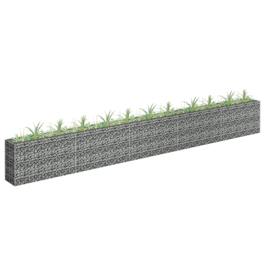 Vidaxl Gabion Planilnik je dvignil 450x30x60 cm pocinkano jeklo