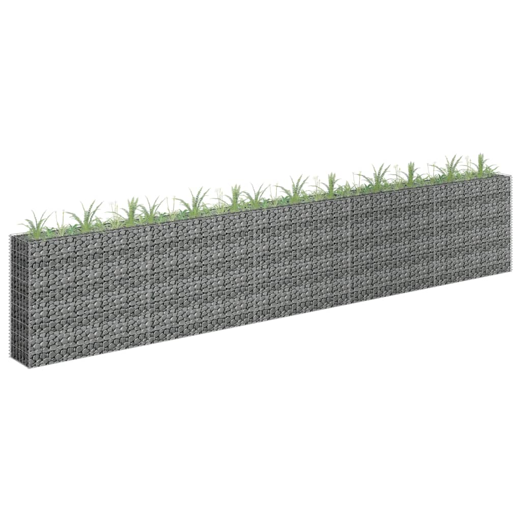 Vidaxl Gabion Planter insensible 450x30x90 cm en acier galvanisé