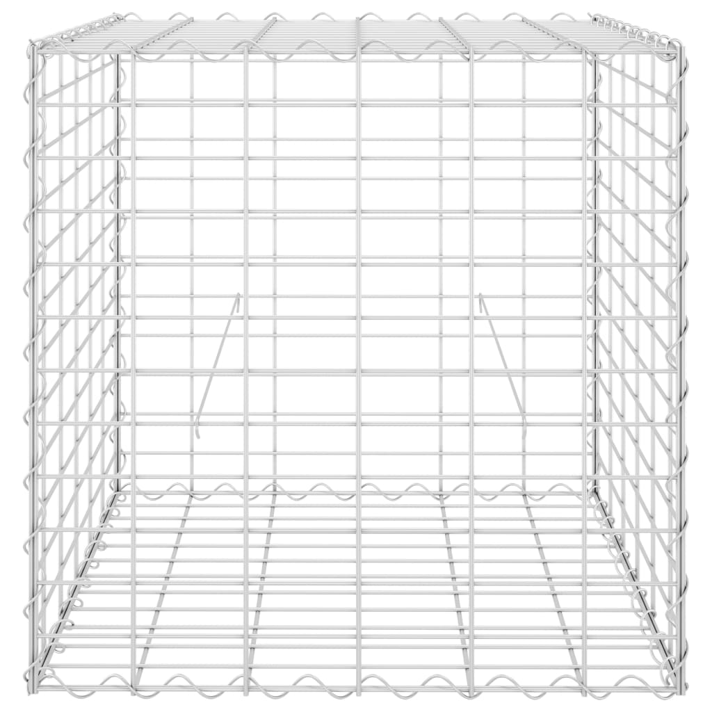 Cubo elevado de Vidaxl Gabion Plantador 60x60x60 cm de acero alambre