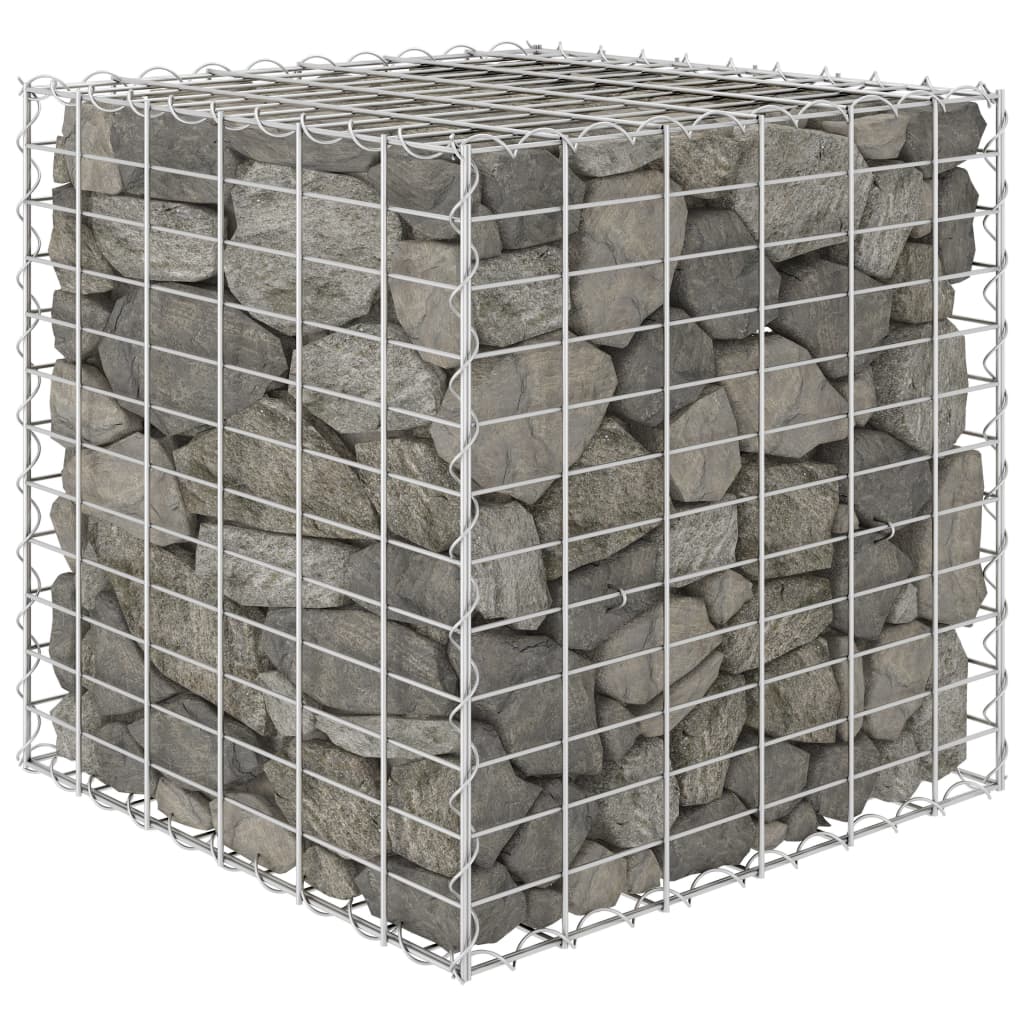 VidaXL Gabion Planter raised cube 60x60x60 cm steel wire