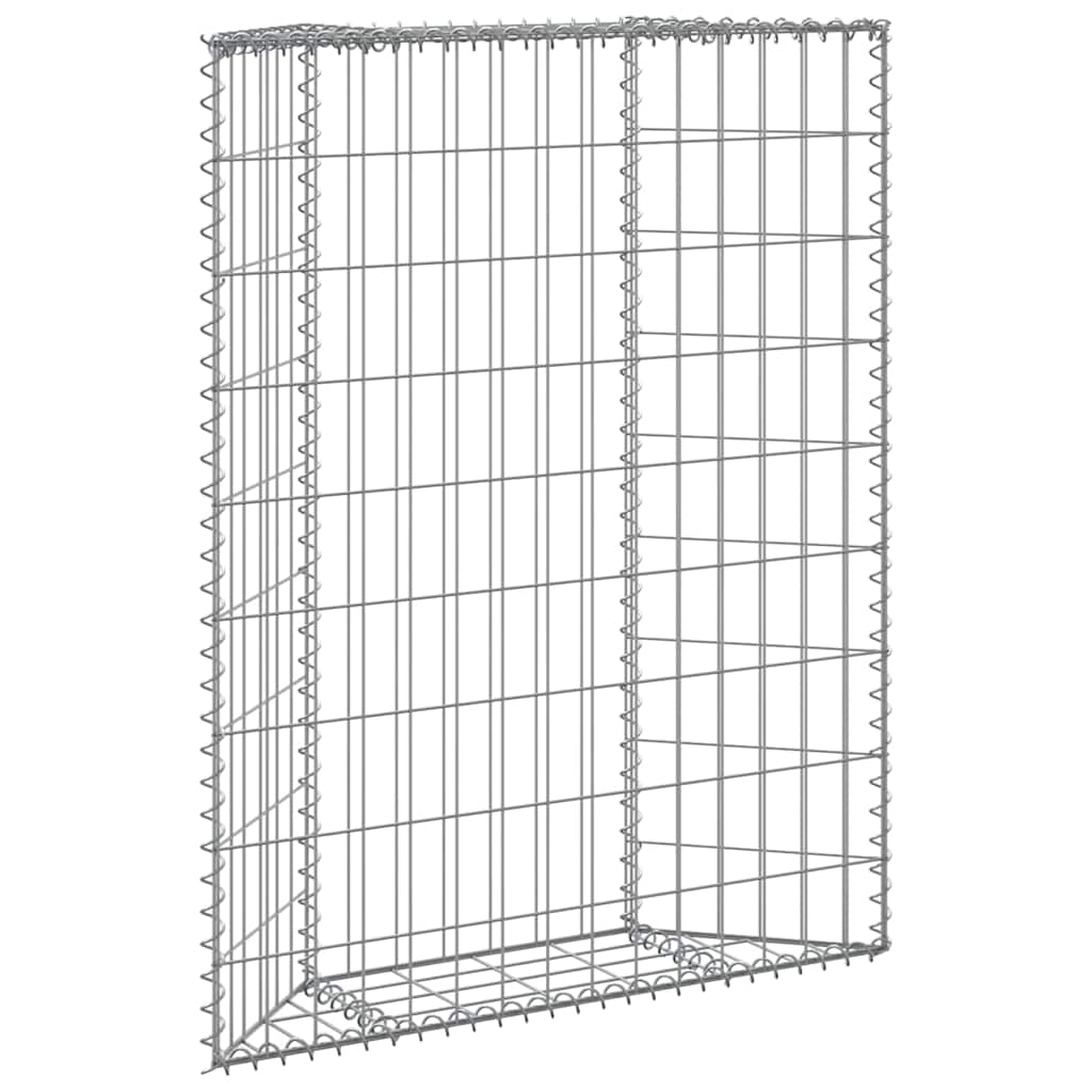 Vidaxl gabion plantenbak trapezium 80x20x100 cm gegalvaniseerd staal