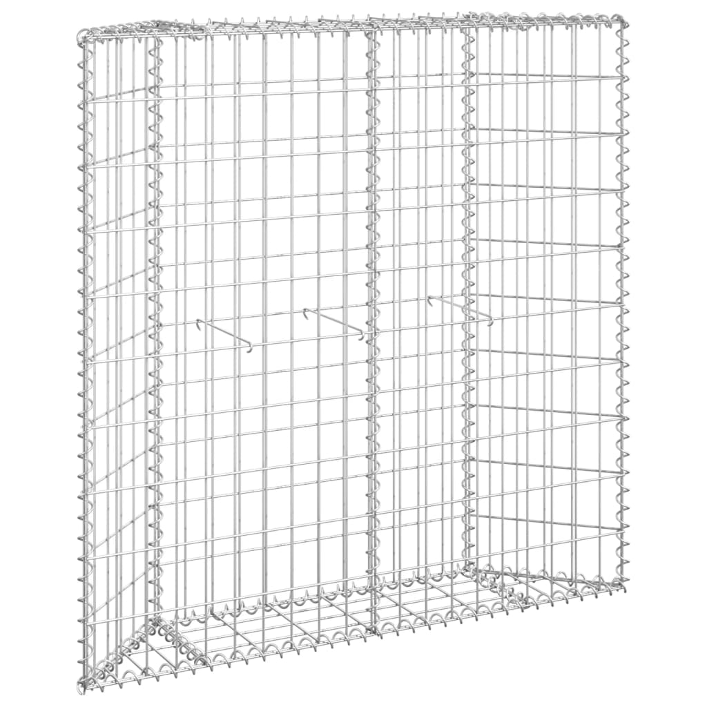 Vidaxl Gabion Planning Trapezoid 100x20x100 cm ocynkowana stal