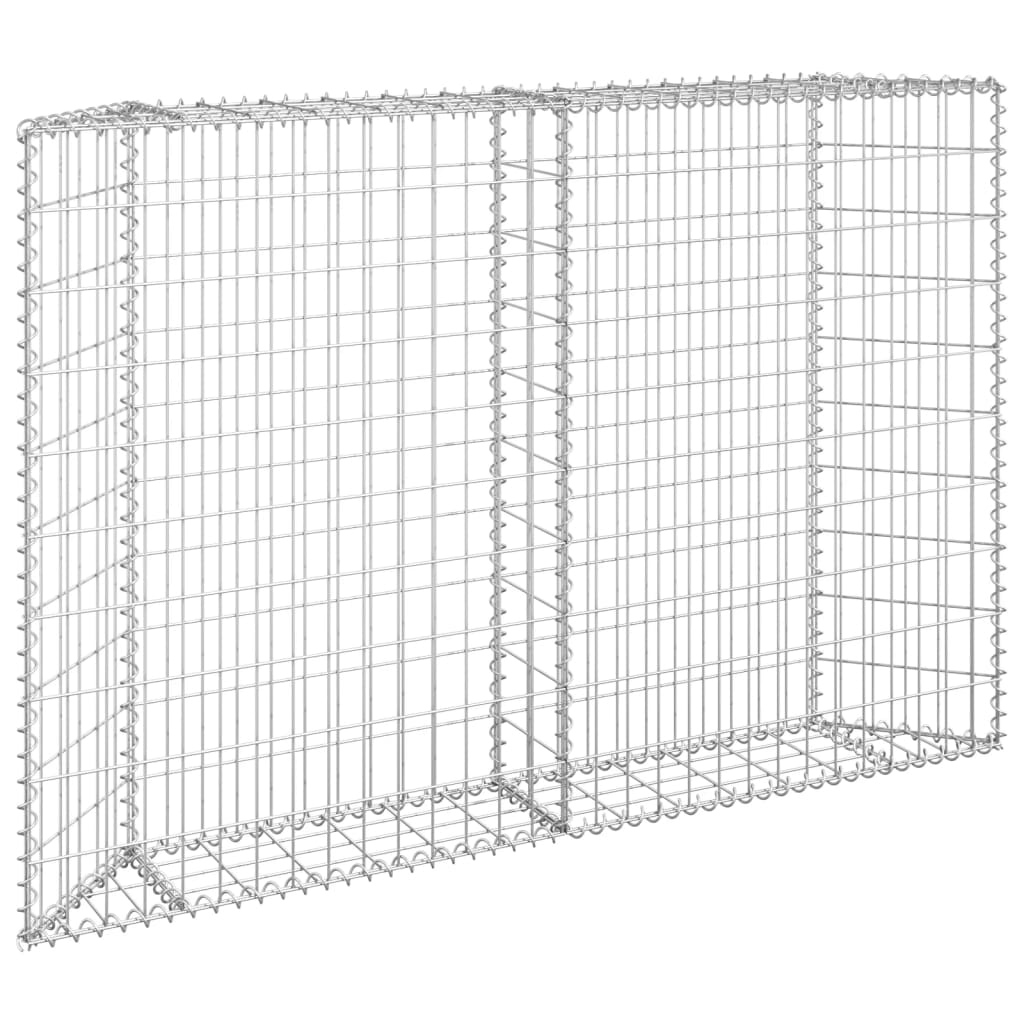 Vidaxl Gabion Planning Bucket Trapezium 150x20x100 cm en acier galvanisé